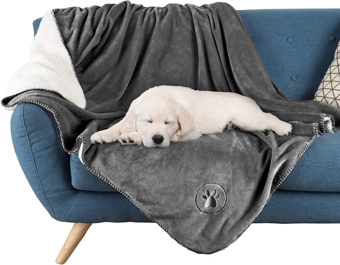 Waterproof Pet Blanket Collection– Reversible Throw Protects Couch, Bed from by PETMAKER