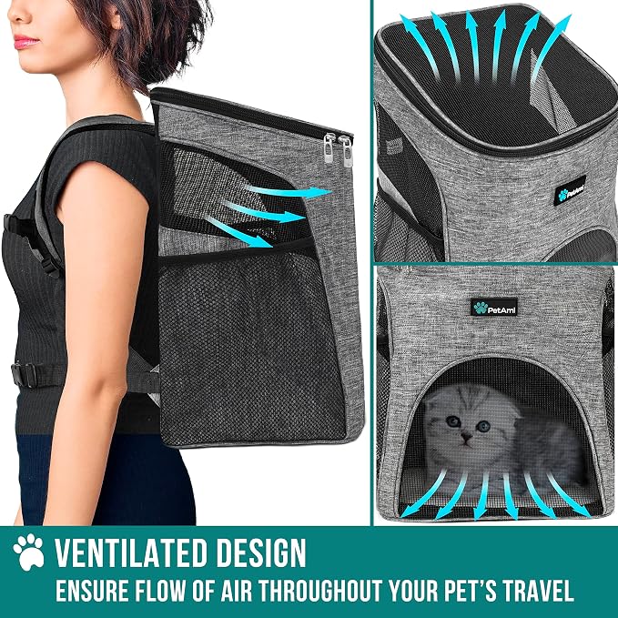 PetAmi Small Dogs and Cat Backpack Carrier, Airline Approved Pet Backpack - Image 4